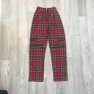 Daniel Guizio Plaid Zipper Trouser - XS